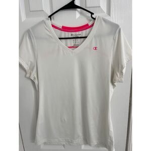 Champion Powertrain Women’s Athletic Shirt Size Large White & Pink